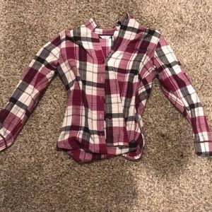 Pink flannel lightly worn! Great condition!